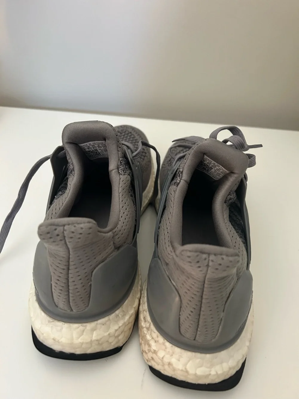 adidas Grey UltraBOOST Knit Running Shoes